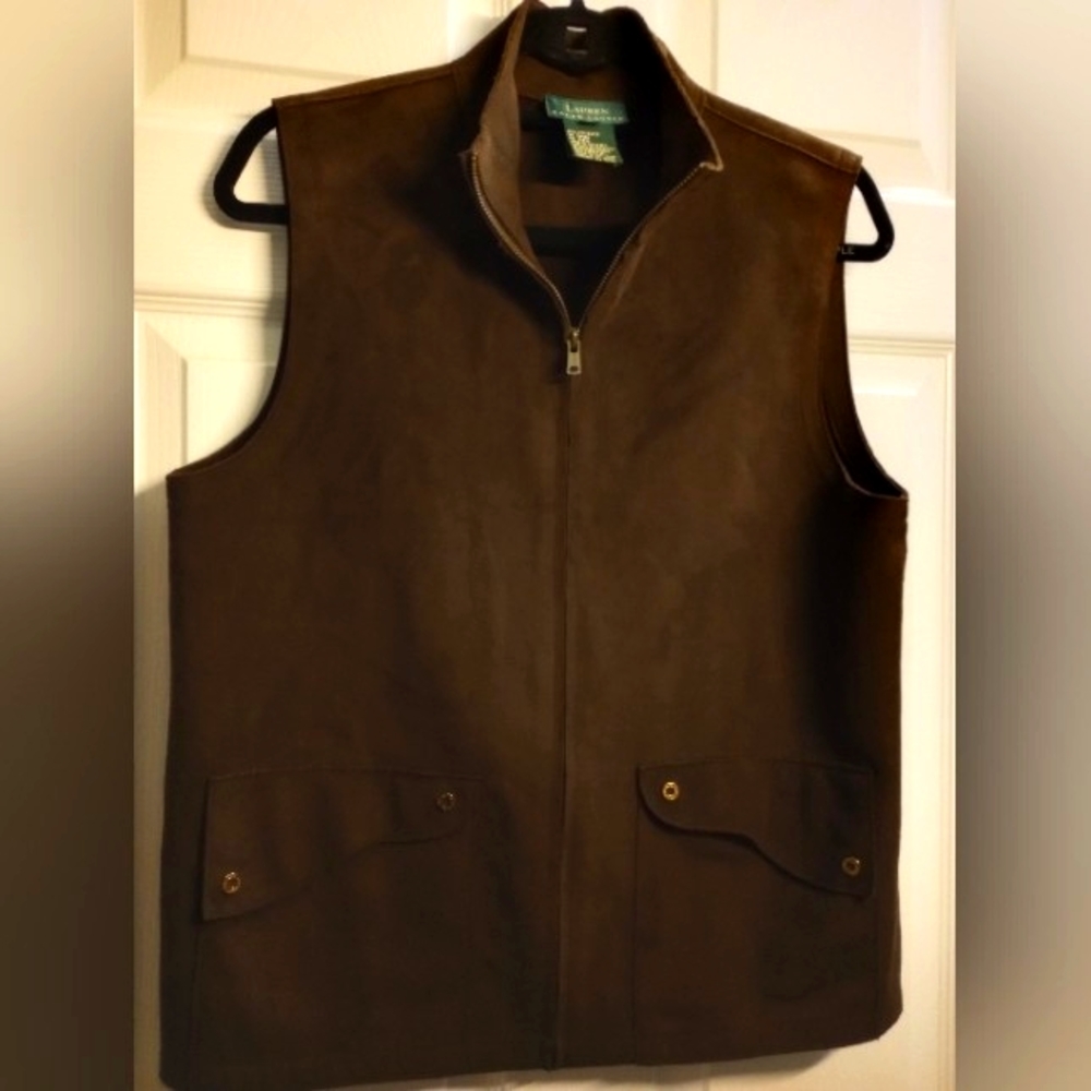 Ralph Lauren Faux Suede Vest - Large - NWOT